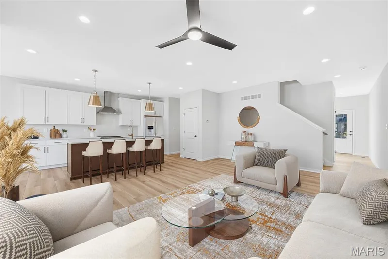 Main Living Area shown with Virtual Staging — 53 Pheasant Ring Drive, St Peters, MO 63376