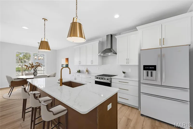 Kitchen and Dining Area Shown with Virtual Staging — 53 Pheasant Ring Drive, St Peters, MO 63376