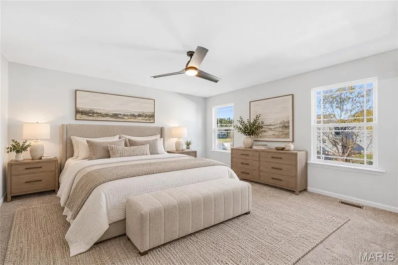 Primary Bedroom Suite Shown with Virtual Staging — 53 Pheasant Ring Drive, St Peters, MO 63376