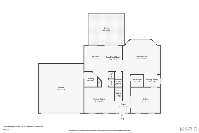 main level floor plan — 5872 Wellington Farm Drive, St Charles, MO 63304