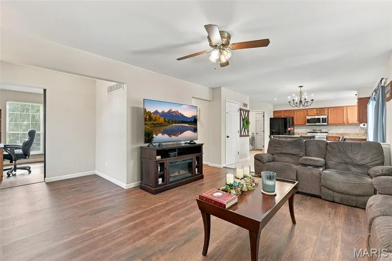 Family room open to kitchen and even pass through to office — 5872 Wellington Farm Drive, St Charles, MO 63304