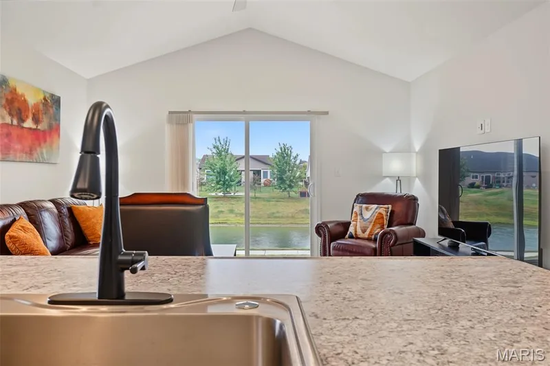 View to Living Room and Patio Door — 284 Crestfield Court, St Charles, MO 63301