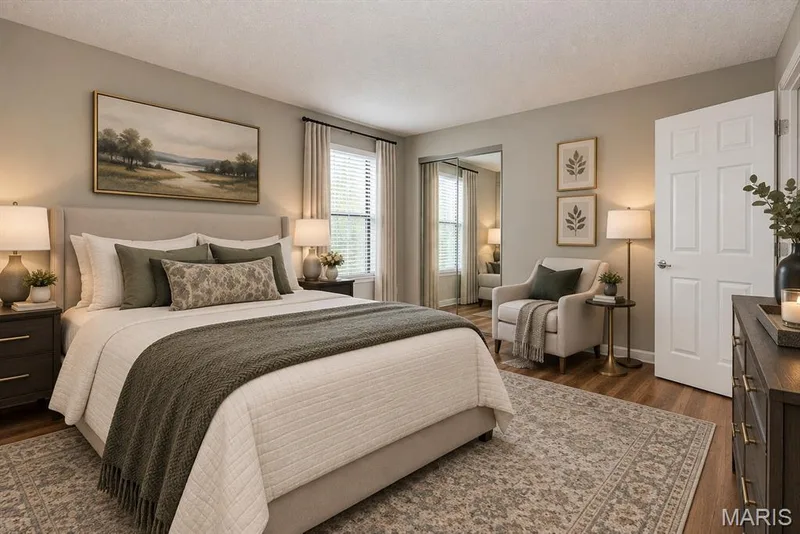 Virtually Staged Bedroom — 134 Jubilee Hill Drive #H, Wildwood, MO 63040