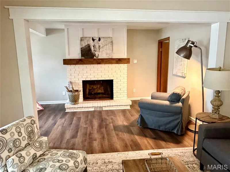 Family room with fireplace — 76 Ruth Drive, St Charles, MO 63301