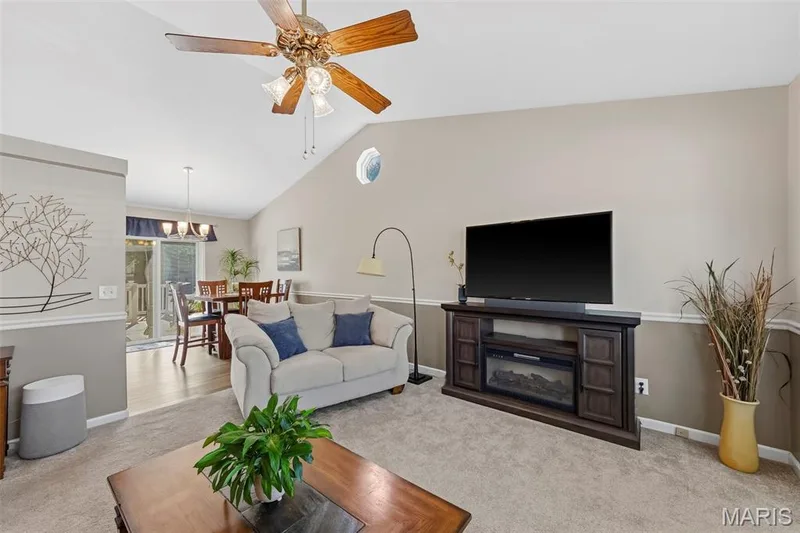 Great Room Opens Up Into The Dining/Kitchen. — 202 Kunze Drive, St Charles, MO 63303