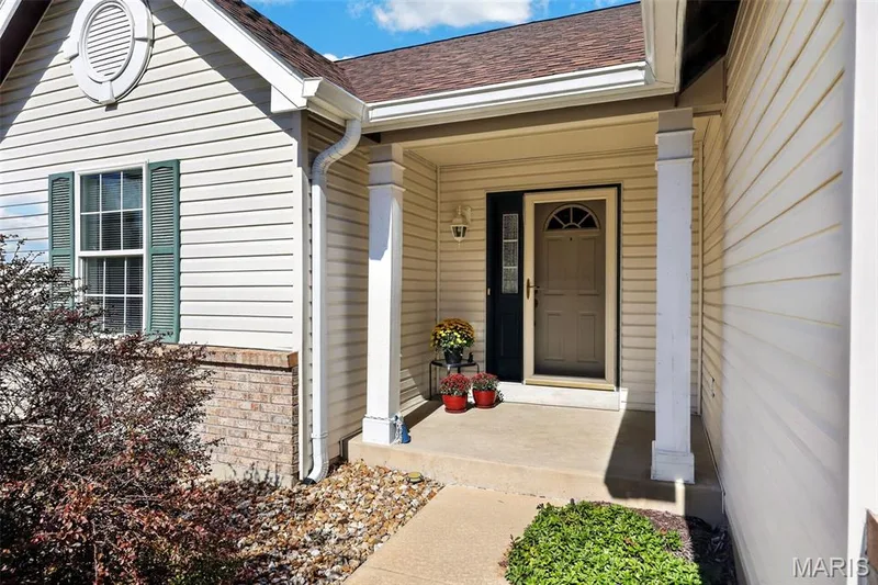 Covered Front Porch Entry to the House — 1436 Snowbird Lane, O'Fallon, MO 63366