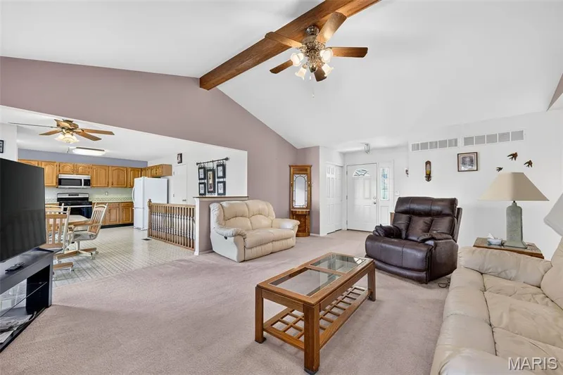 View from the corner out into the Living Room and into the Kitchen — 1436 Snowbird Lane, O'Fallon, MO 63366