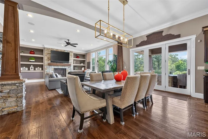 Backdoor opens to covered patio and outdoor kitchen — 2000 Diehr Road, Wentzville, MO 63385