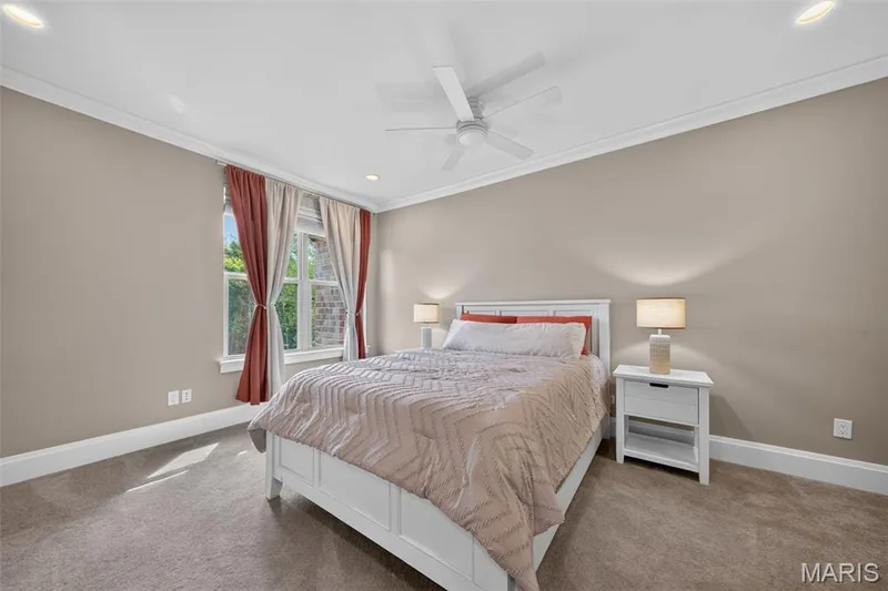 Bedroom #2 with ceiling fan — 2000 Diehr Road, Wentzville, MO 63385