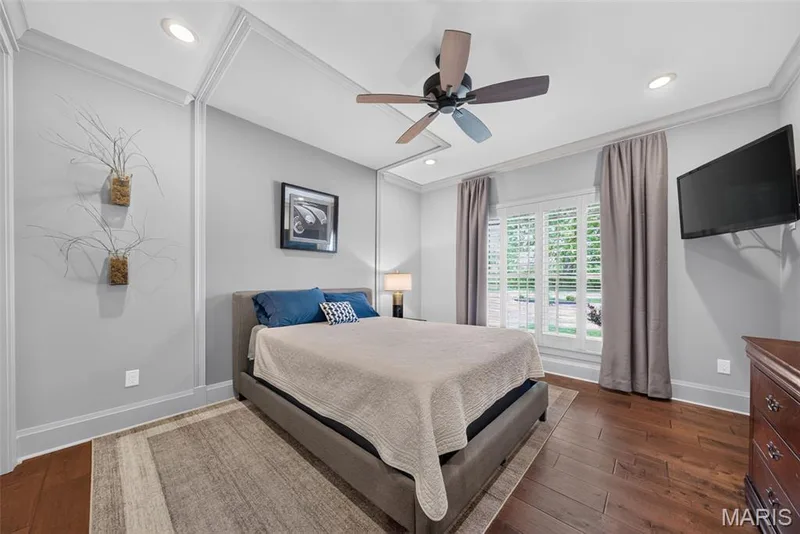 Bedroom #4 with ceiling fan and recessed lighting — 2000 Diehr Road, Wentzville, MO 63385