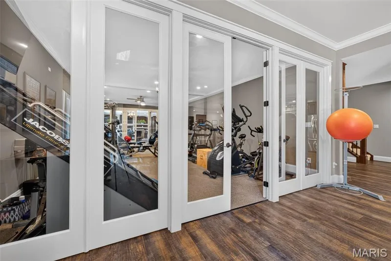 Exercise area closed off with double doors and rubber floor — 2000 Diehr Road, Wentzville, MO 63385