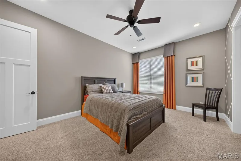 Bedroom #6 with ceiling fan — 2000 Diehr Road, Wentzville, MO 63385
