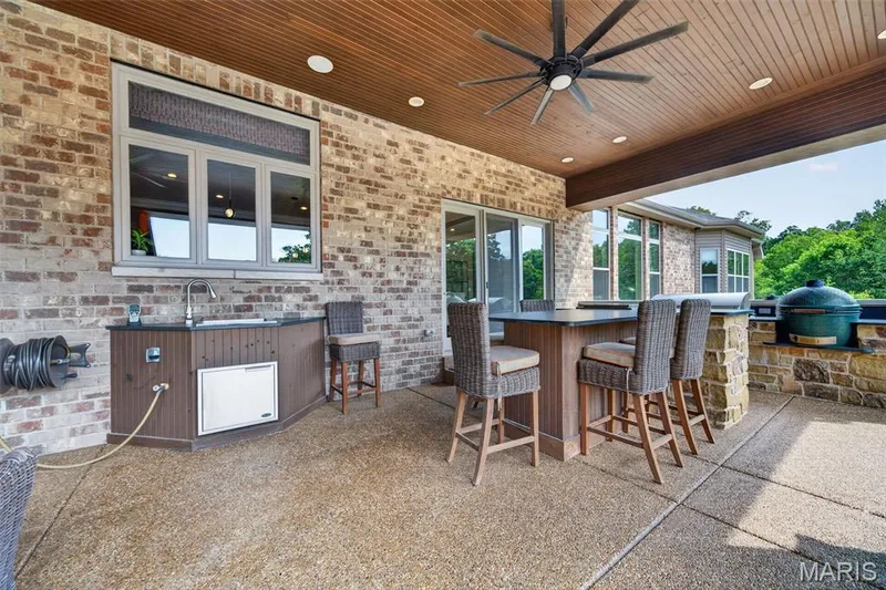 Wood accent ceiling, recessed lighting, in-ceiling speakers and twin ceiling fans — 2000 Diehr Road, Wentzville, MO 63385