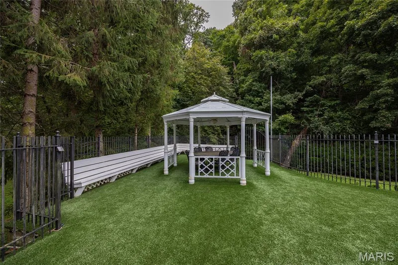 Gazebo overlooking the pool area — 76 River Valley Drive, Chesterfield, MO 63017