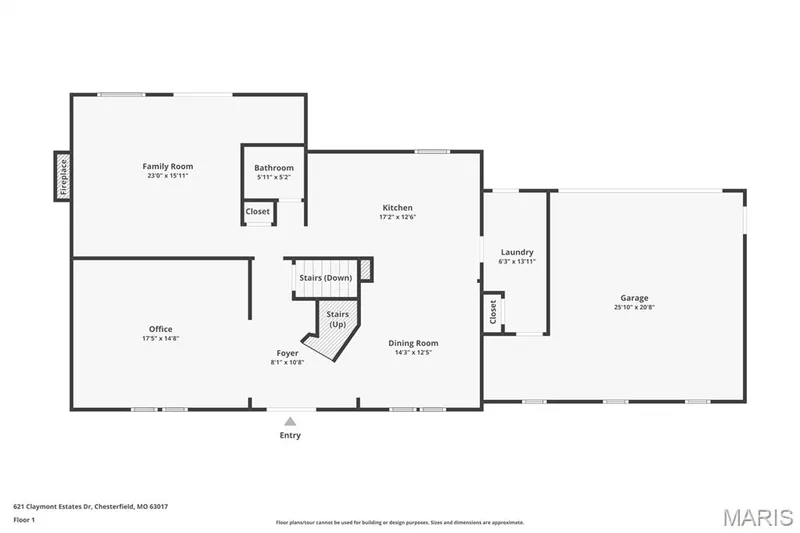 Main Floor plan — 621 Claymont Estates Drive, Chesterfield, MO 63017