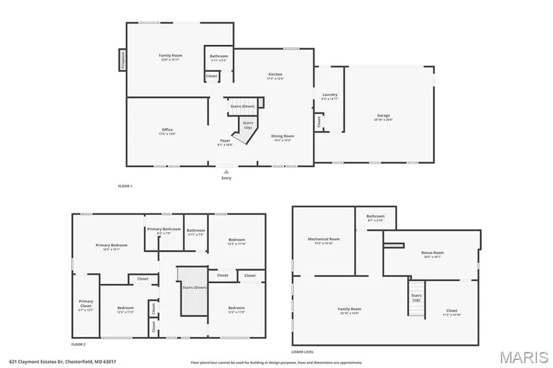 Combo of All Floor plans — 621 Claymont Estates Drive, Chesterfield, MO 63017