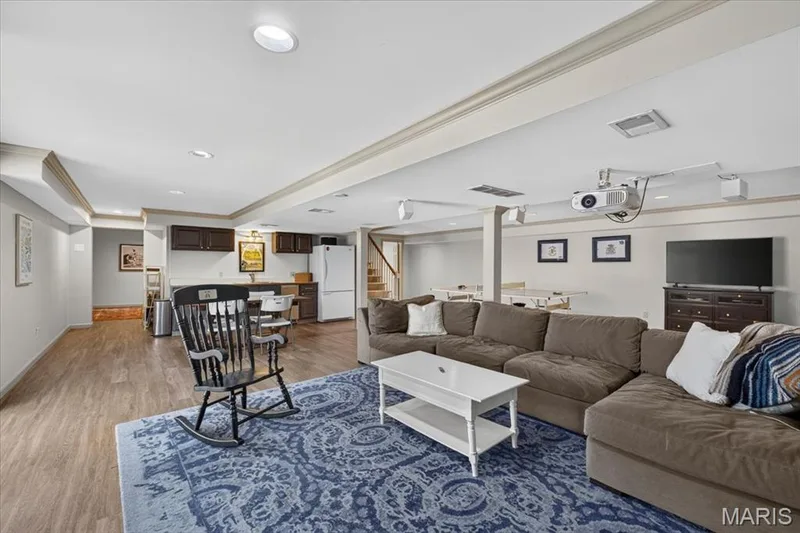 The finished area is very spacious and bright — 1165 Templeton Place, Chesterfield, MO 63017