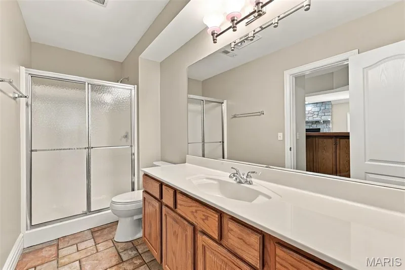 Full bath in lower level — 1580 Madre Drive, Foristell, MO 63348