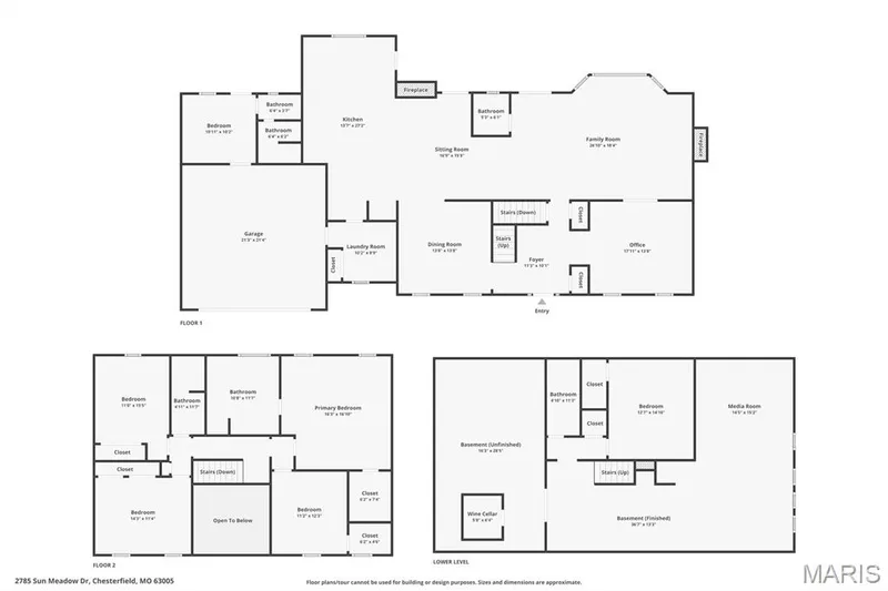 Combined Floor plan — 2785 Sun Meadow Drive, Wildwood, MO 63005