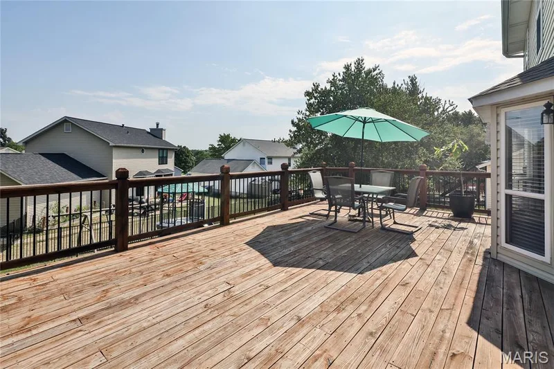 Rear deck overlooking the backyard. — 386 Beckley Place, St Charles, MO 63304