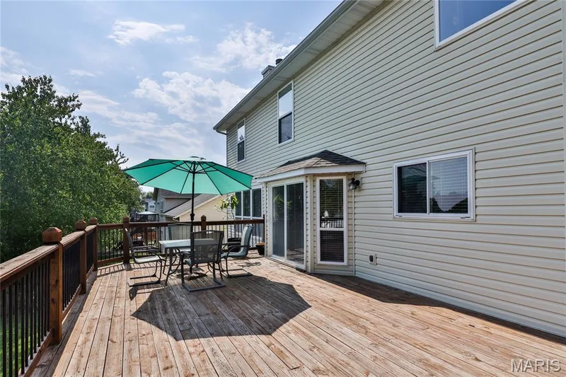 Rear deck overlooking the backyard. — 386 Beckley Place, St Charles, MO 63304