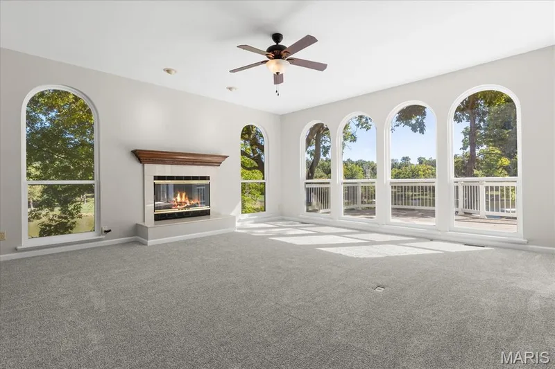 Awesome views from living room with fireplace — 16 Regatta Bay Court, Lake St. Louis, MO 63367