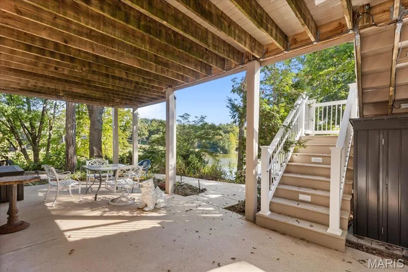 Covered patio for sitting and relaxing or entertaining — 16 Regatta Bay Court, Lake St. Louis, MO 63367