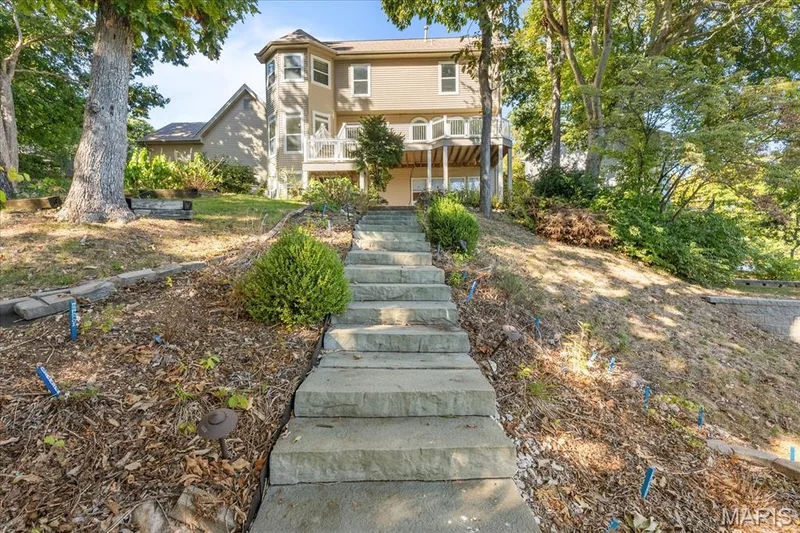 Large custom stone walkway — 16 Regatta Bay Court, Lake St. Louis, MO 63367