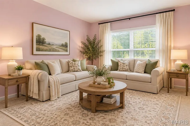 Virtually Staged Living Room — 559 John Meyer Drive, St Charles, MO 63304