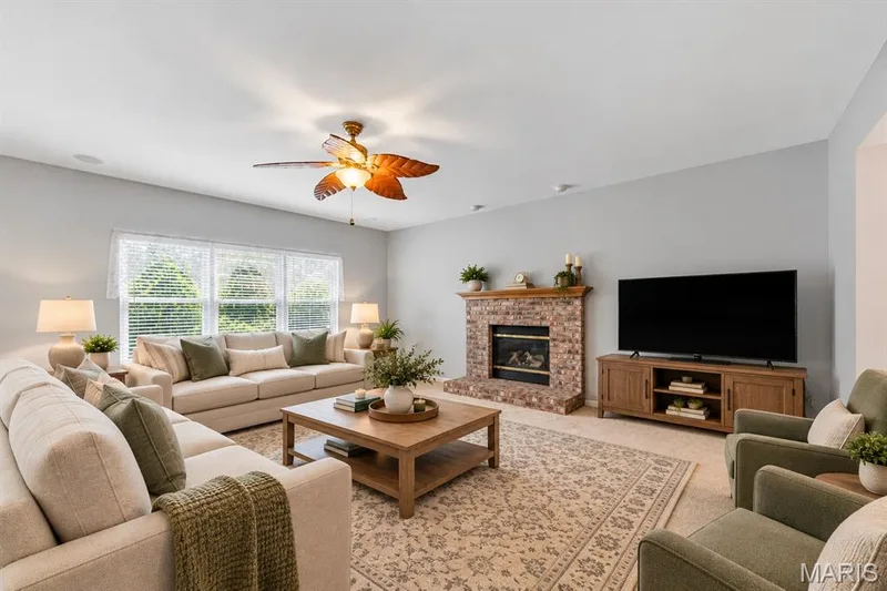 Virtually Staged Family Room — 559 John Meyer Drive, St Charles, MO 63304