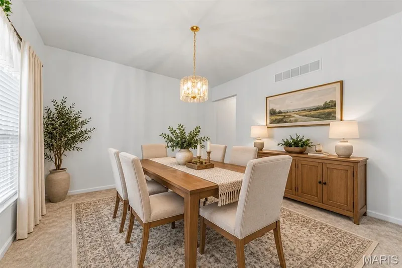 Virtually Staged Dining Room — 559 John Meyer Drive, St Charles, MO 63304