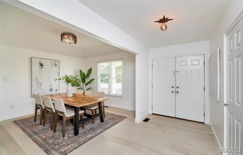 Double paneled entry doors with chrome hardware — 1843 Shadywood Court, Chesterfield, MO 63017