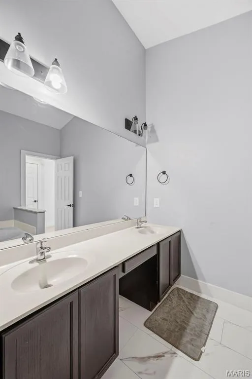 Primary bathroom double sink — 242 Ashford Oaks Drive, Wentzville, MO 63385