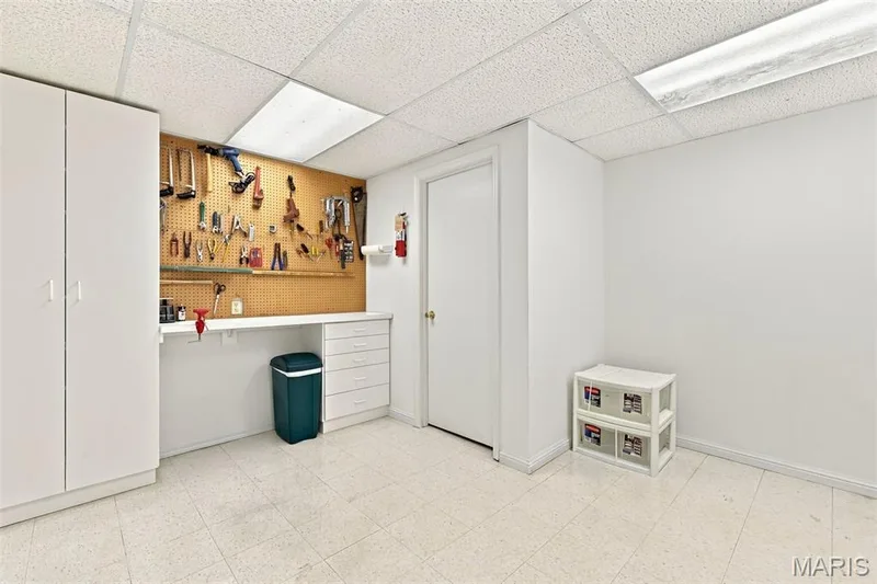 Pegboard Wall, work area, Closet, tools stay — 14033 Baywood Villages Drive, Chesterfield, MO 63017