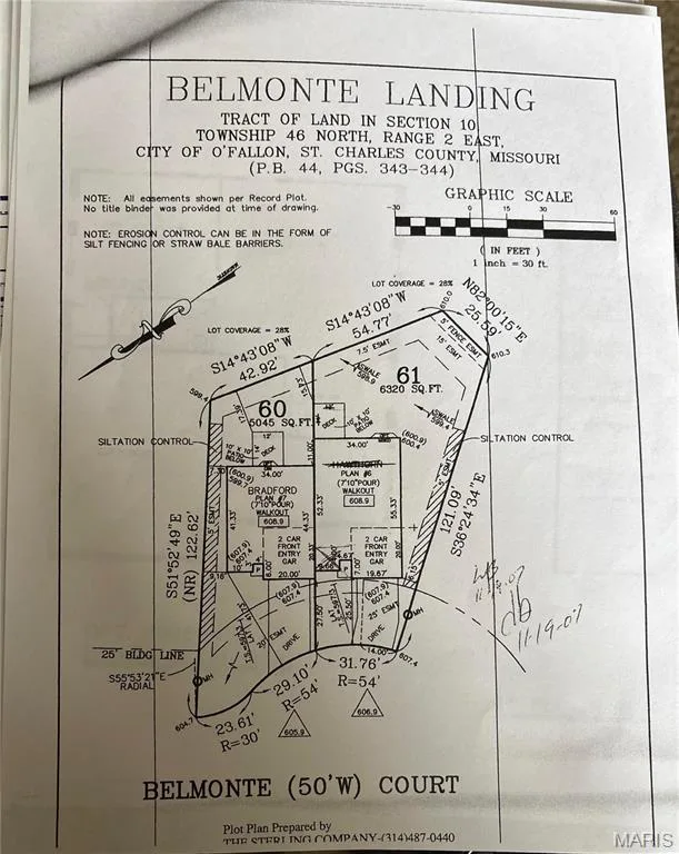 Property survey — 17 Belmonte Court, Lake St. Louis, MO 63368