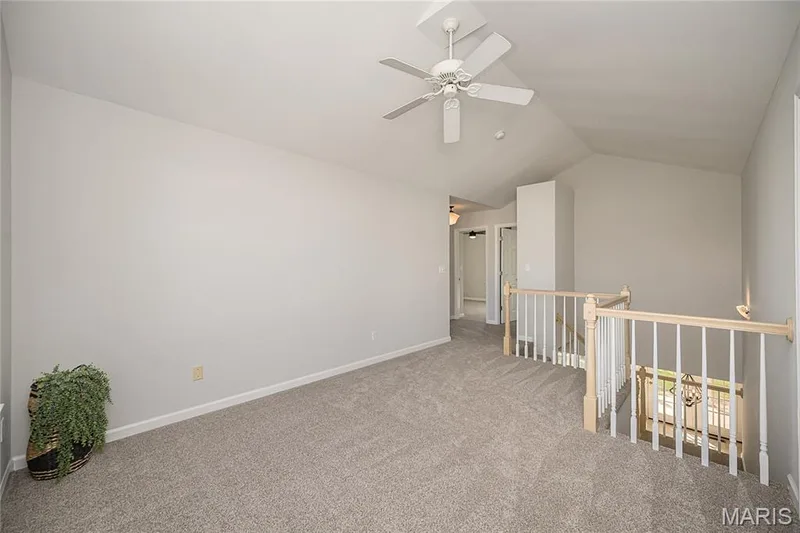 Split bedroom plan offers primary bed on one side of the loft space and 3 additional bedroom on the other side — 117 Black Lantern Trail, St Peters, MO 63376