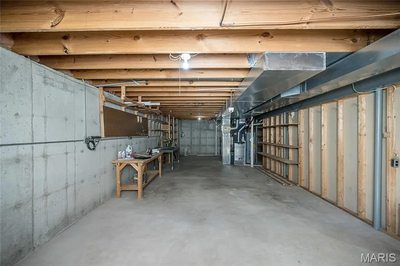 Built in shelving and workbench — 117 Black Lantern Trail, St Peters, MO 63376