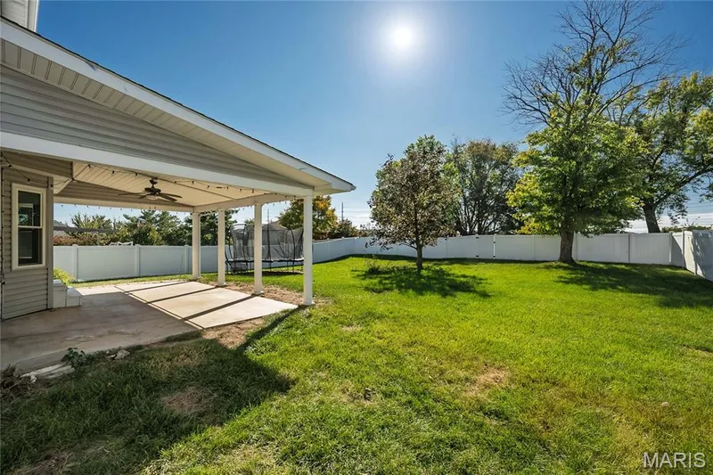 Generously sized backyard with privacy fencing — 117 Black Lantern Trail, St Peters, MO 63376
