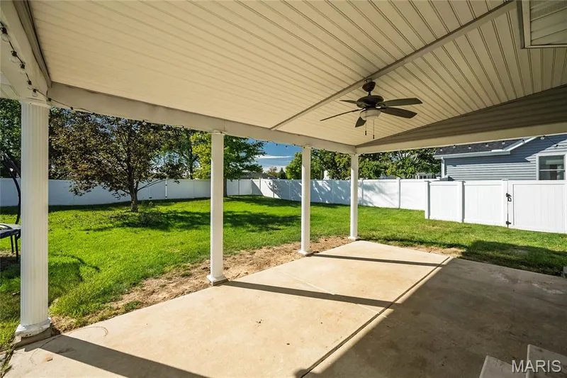 Covered patio for your backyard gatherings — 117 Black Lantern Trail, St Peters, MO 63376
