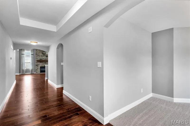 Tray ceiling in the entry with recessed lighting — 332 Mystic Brook Drive, O'Fallon, MO 63366