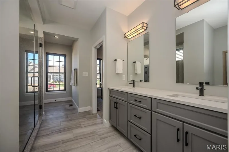 Your first glimpse of the primary bath. — 121 Eagle Estates Drive, Lake St. Louis, MO 63367