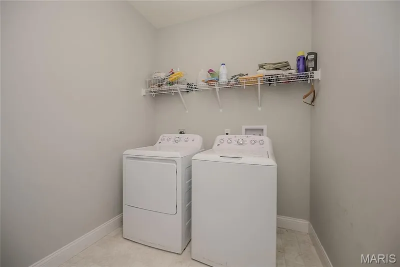Main Floor Laundry waiting to accessorize.  Appliances convey with the home. — 121 Eagle Estates Drive, Lake St. Louis, MO 63367