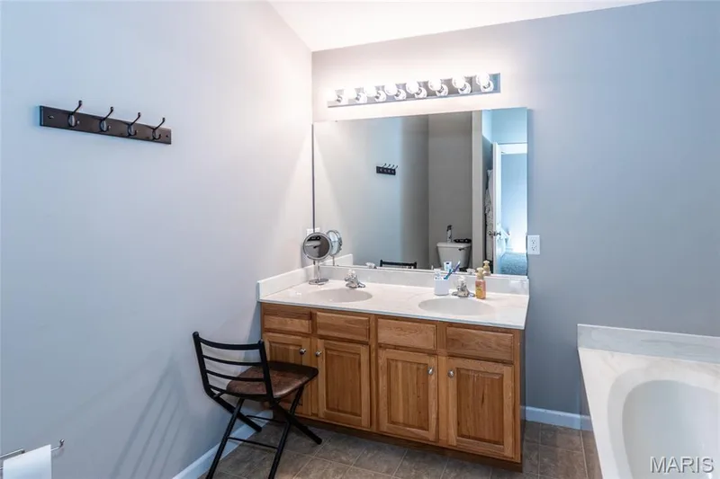 Master Bath has tub & Shower — 232 Spring Borough Drive, O'Fallon, MO 63368