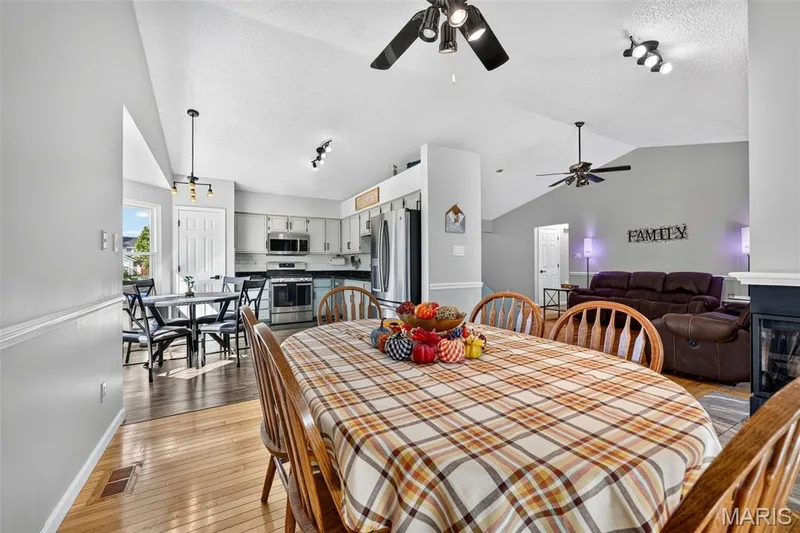 View from the dining space, showing the great space of the main floor. — 2335 Federalist Place, O'Fallon, MO 63368