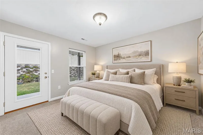 Virtually Staged - Primary Bedroom — 128 Green Gables Drive, Wentzville, MO 63385
