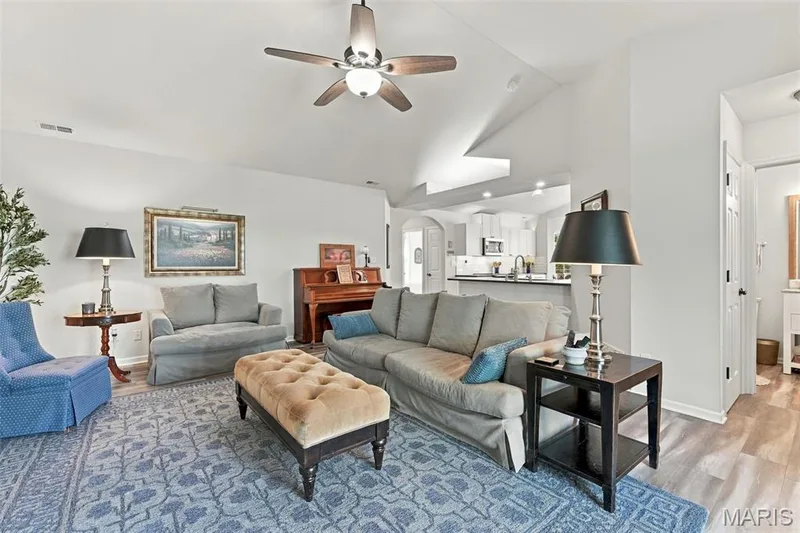 The Vaulted Ceilings throughout theGreat Room and Kitchen gives such a spacious and open quality! — 14 Quiet Meadow Court, St Peters, MO 63376