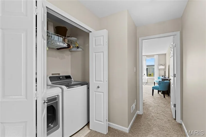 2nd floor laundry closet with bi-fold doors — 200 Tiber Way, St Charles, MO 63301