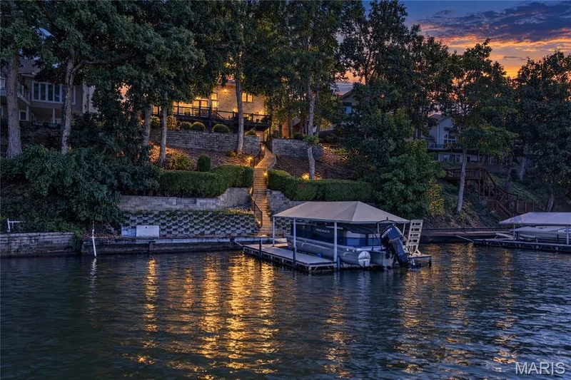 Back of home, yard and dock — 713 High Point Drive, Lake St. Louis, MO 63367