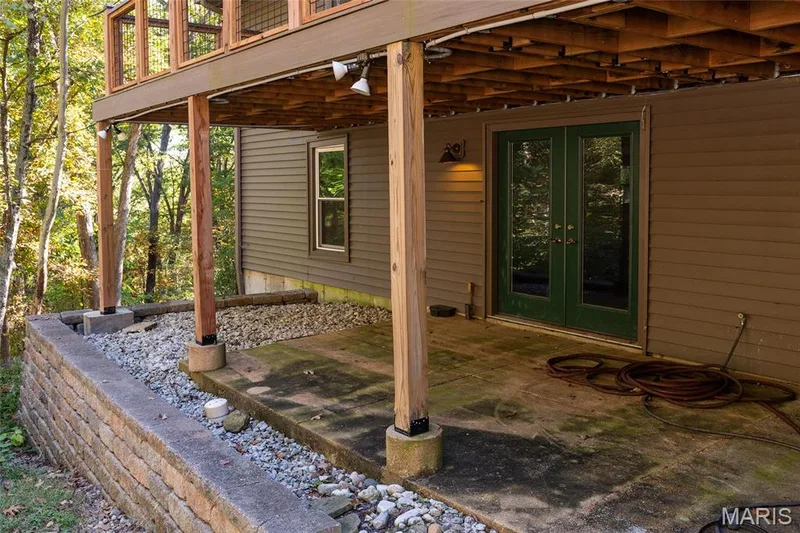 Covered patio with walk out from finished basement. — 1319 Timber Terra Road, Wildwood, MO 63021