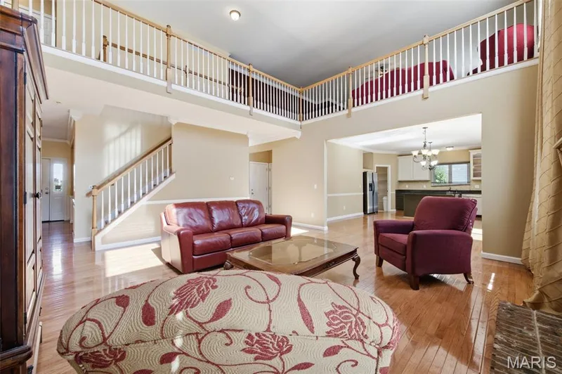 2-story great room, 2nd floor loft, cat walk to secondary bedrooms. — 1615 Wainscott Court, O'Fallon, MO 63366